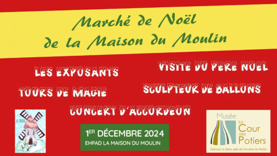 1er décembre 2024 : Marché de Noël à l’EHPAD « La Maison du Moulin »